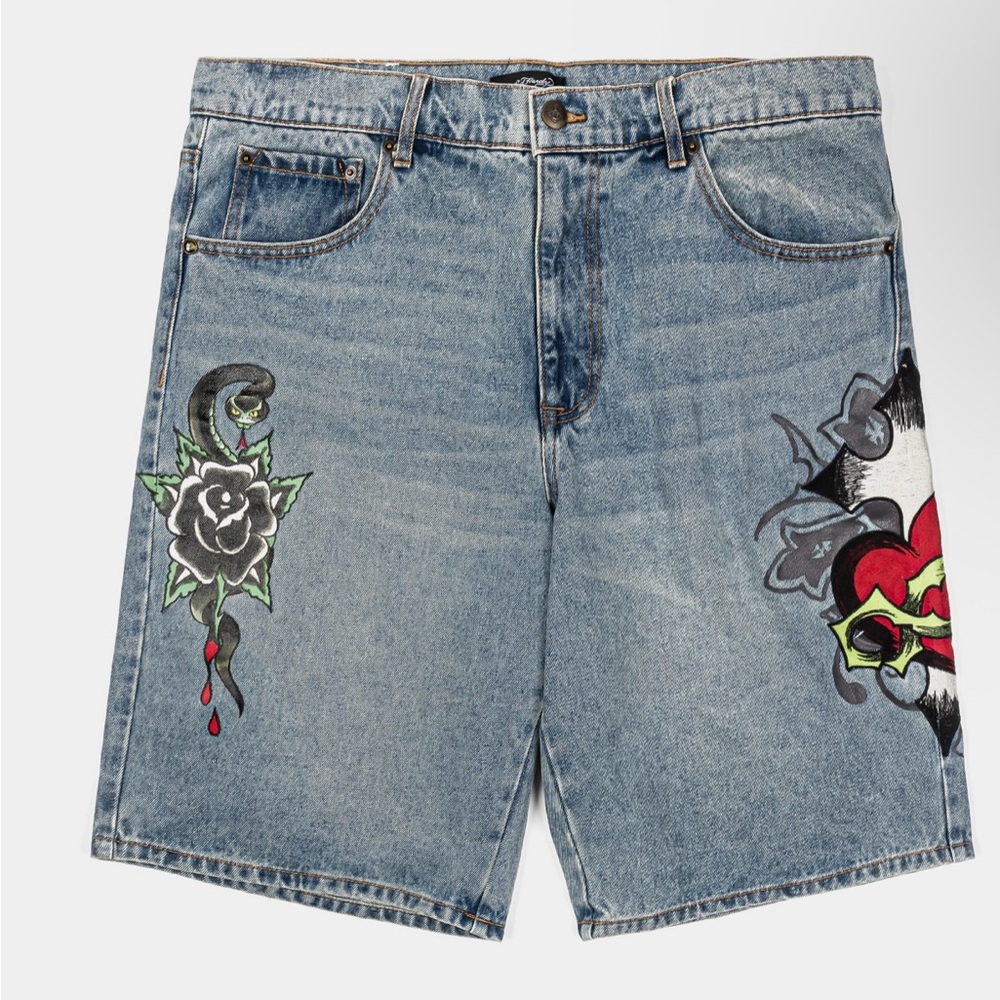 ED HARDY JEAN SHORTS JORTS SIZE 36
